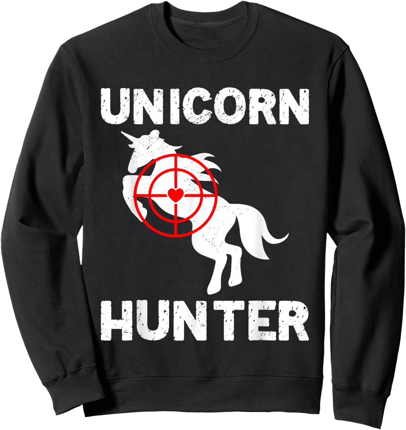 Halloween Unicorn Hunter Scary Unicorn Horse Hunting Sweatshirt - Sweatshirt | Black