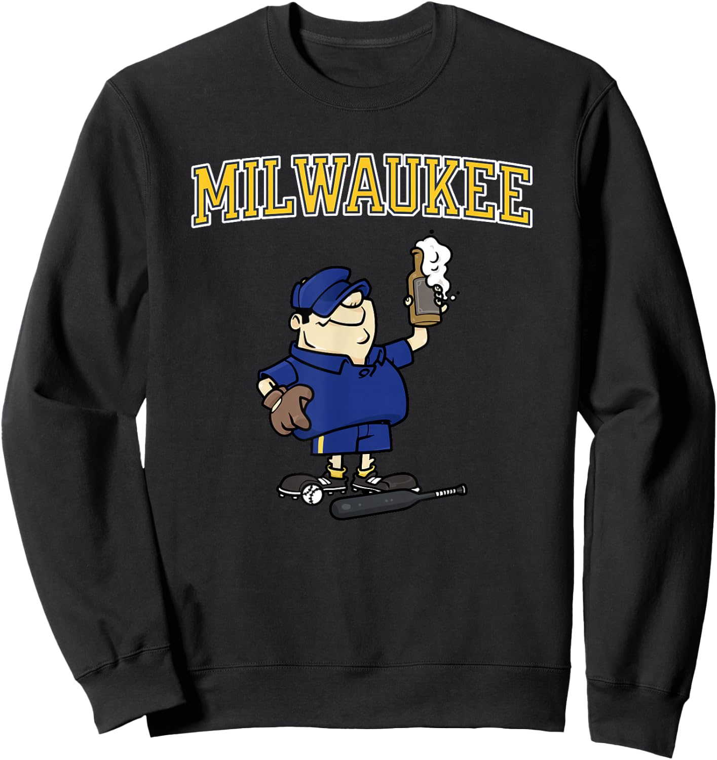 Milwaukee Baseball and Beer Sweatshirt - Sweatshirt | Black