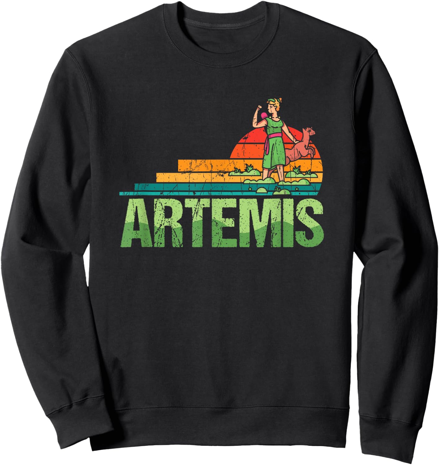 Artemis - Goddess of Hunt & Nature Sweatshirt - Sweatshirt | Black