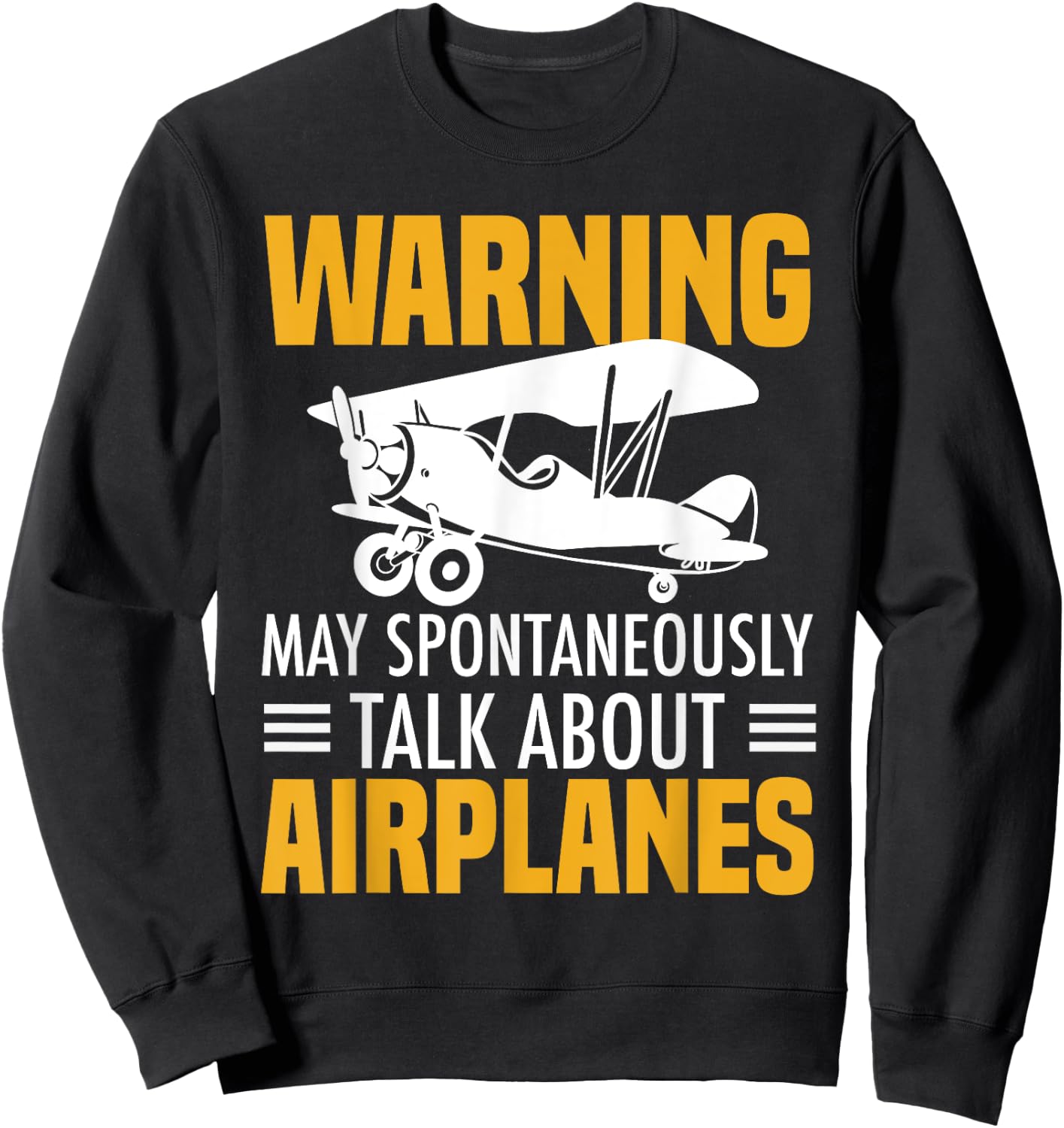 Funny Pilot Art Women Aviation Pilot Airplane Lovers Sweatshirt - Sweatshirt | Black