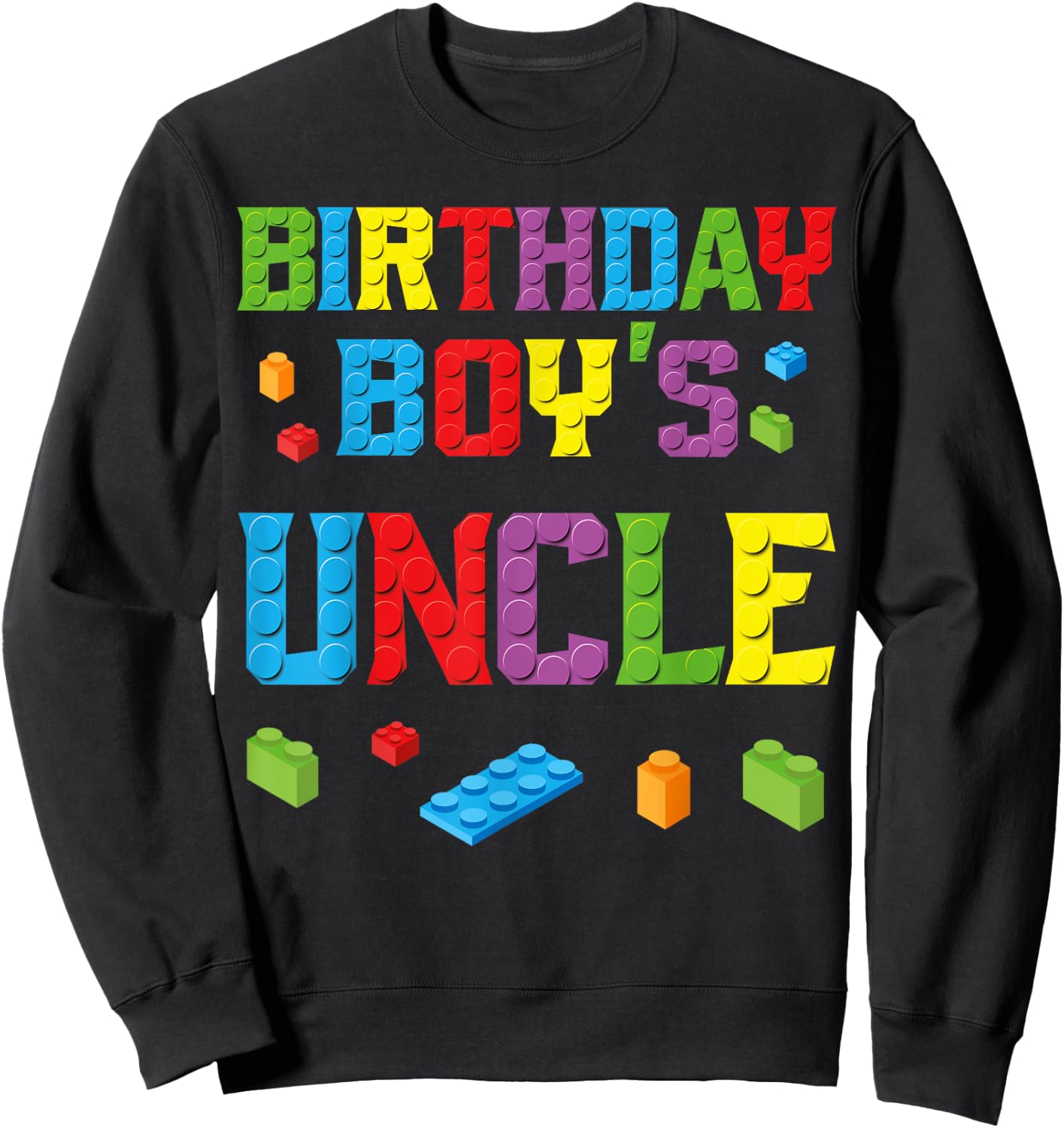 Master Builder Birthday Boy's Uncle Building Bricks Blocks Sweatshirt - Sweatshirt | Black