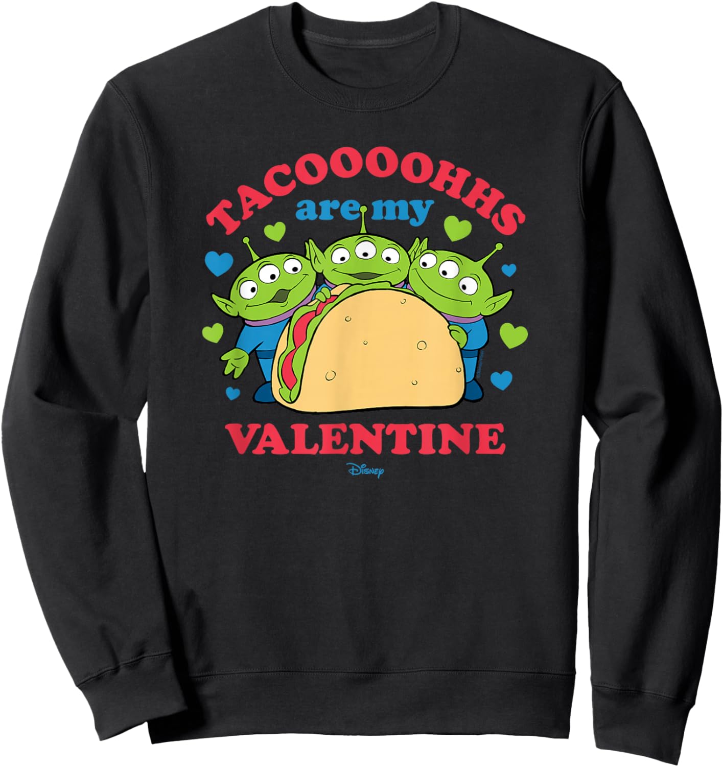 Toy Story - Tacos Are My Valentine Sweatshirt - Sweatshirt | Black