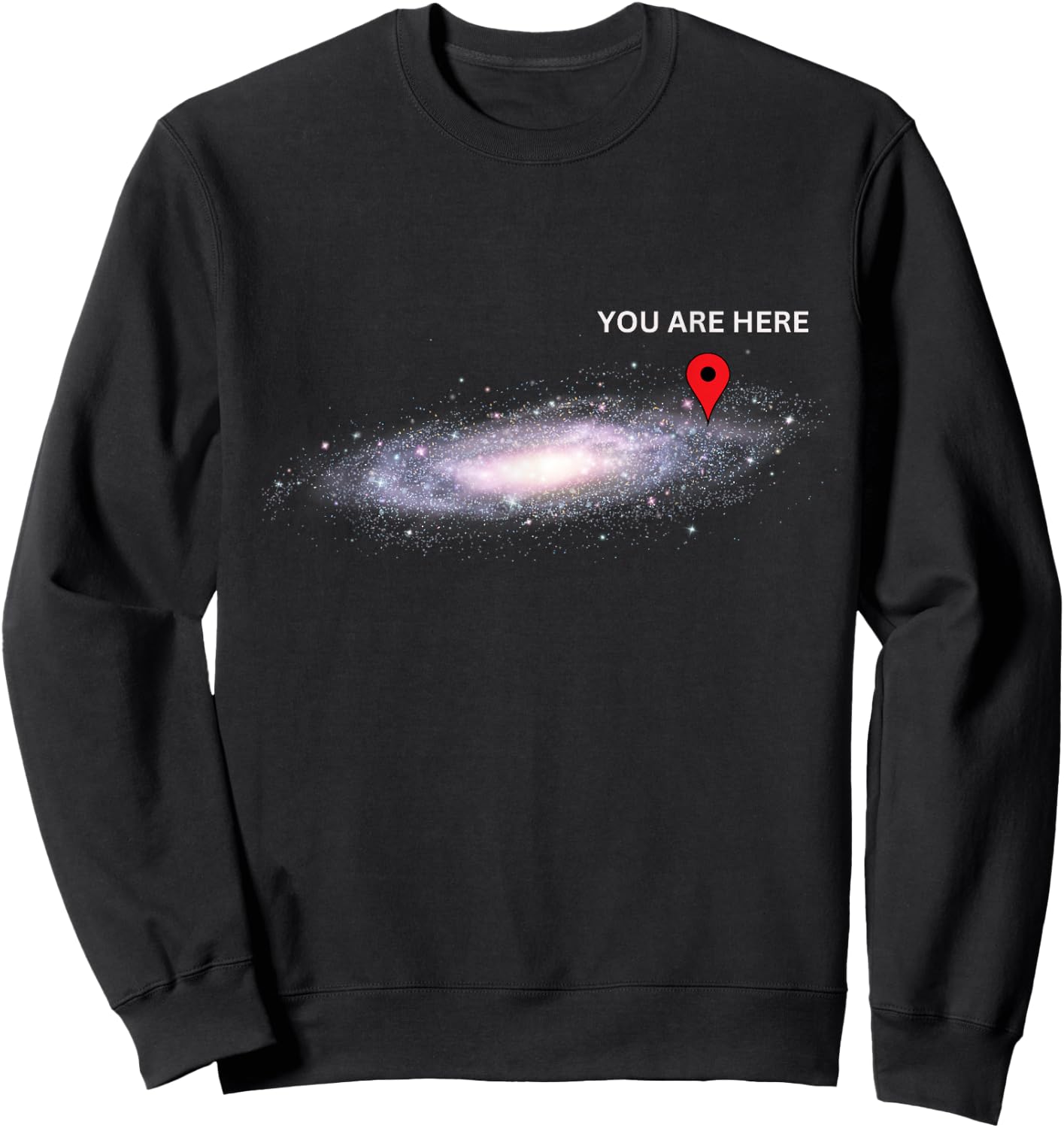 Galaxy Science Geek You are here Deep Space Sweatshirt - Sweatshirt | Black
