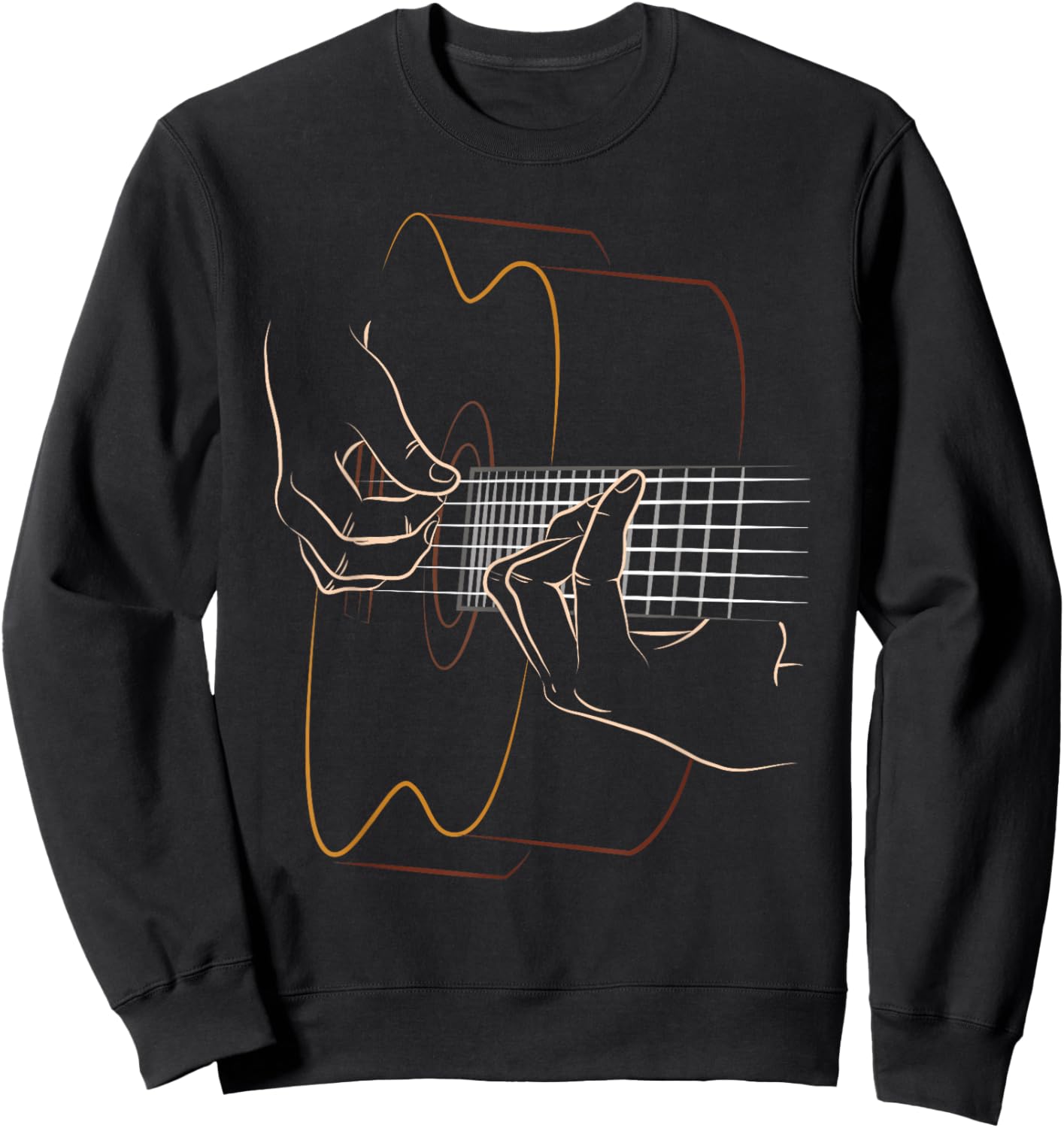 Cool Acoustic Guitar Women Acoustic Guitar Player Sweatshirt - Sweatshirt | Black