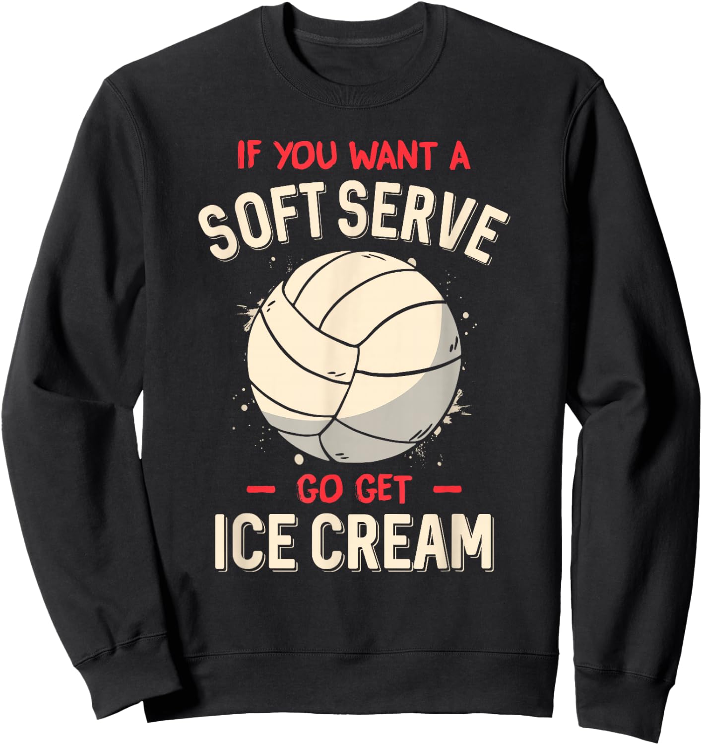 Funny Volleyball Shirt For Girls Teens Women Kids Sweatshirt - Sweatshirt | Black