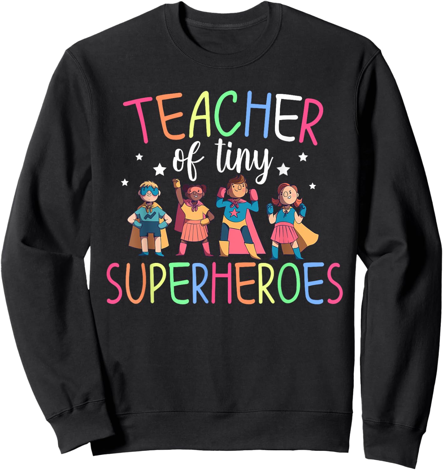 Teacher Novelty Apparel -Adults Teacher Black Small Classic Fit Short Sleeve Sweatshirt - Sweatshirt | Black