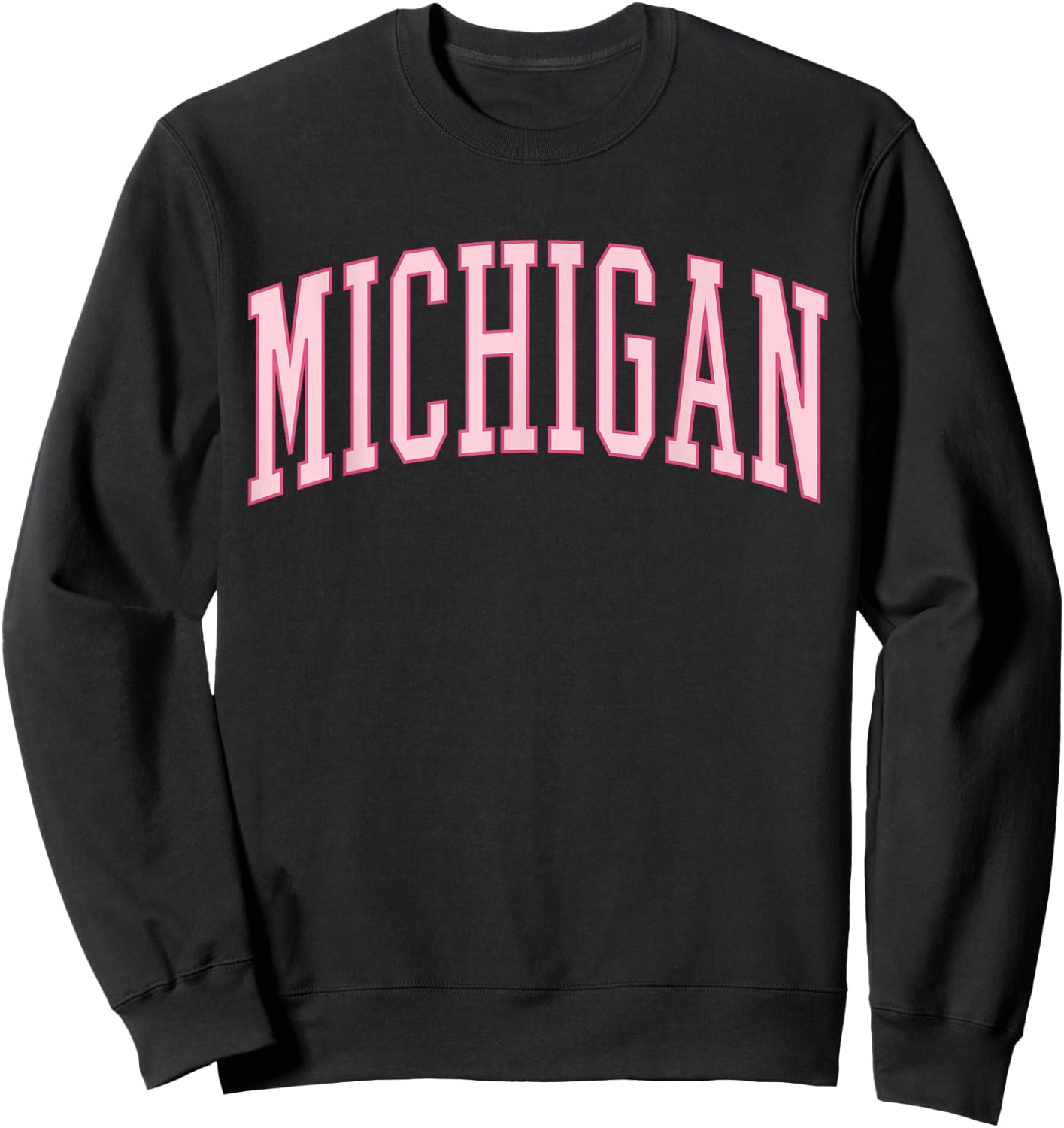 Michigan Cute Trendy Preppy Pink Sweatshirt - Sweatshirt | Black