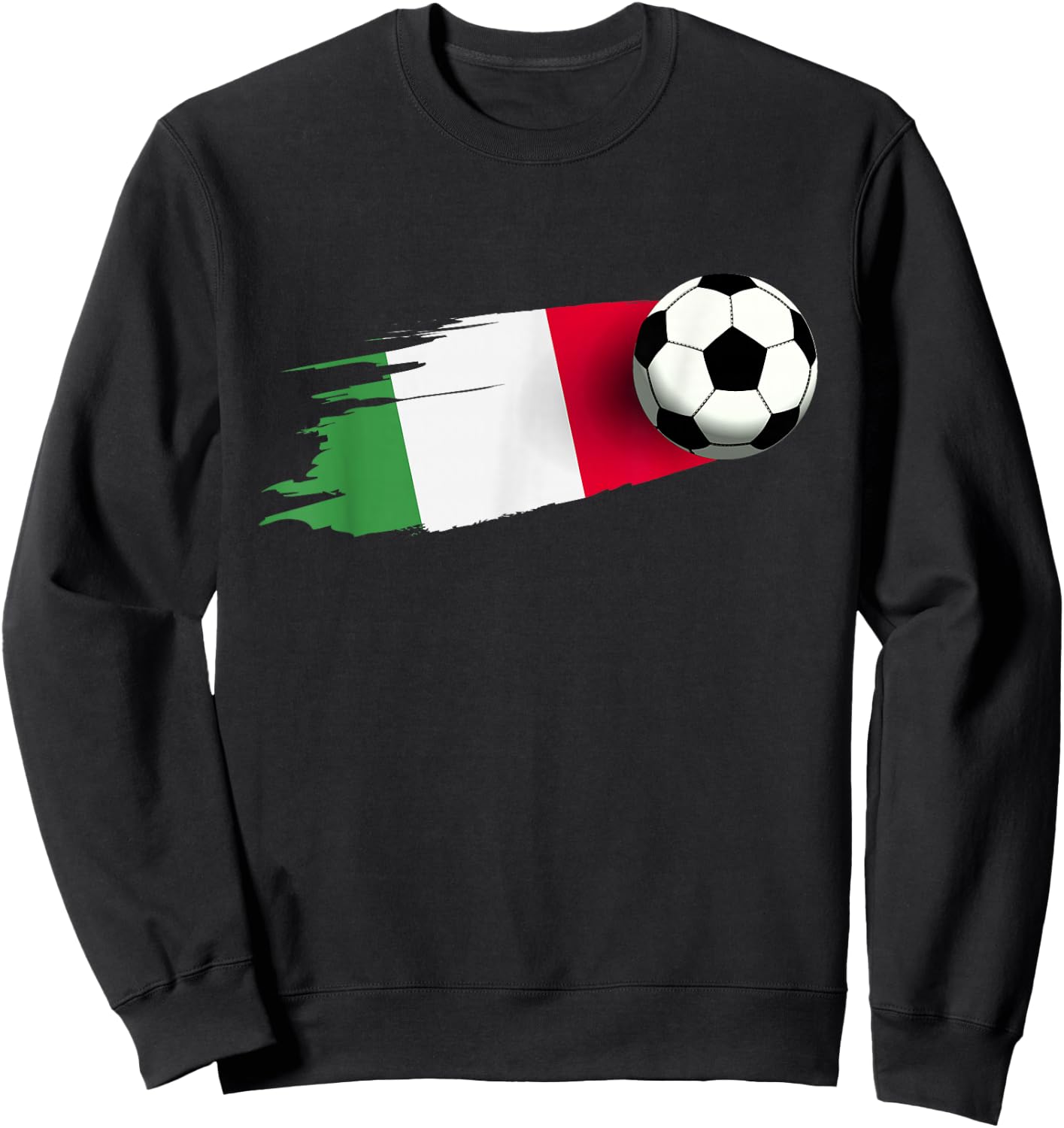 Italy Flag Jersey Italian Soccer Team Italian Sweatshirt - Sweatshirt | Black