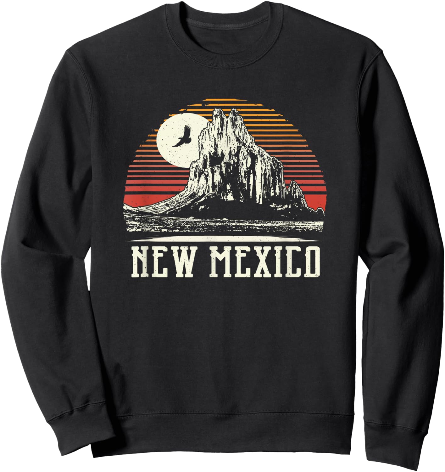 Classic Shiprock Mountain - New Mexico Sweatshirt - Sweatshirt | Black