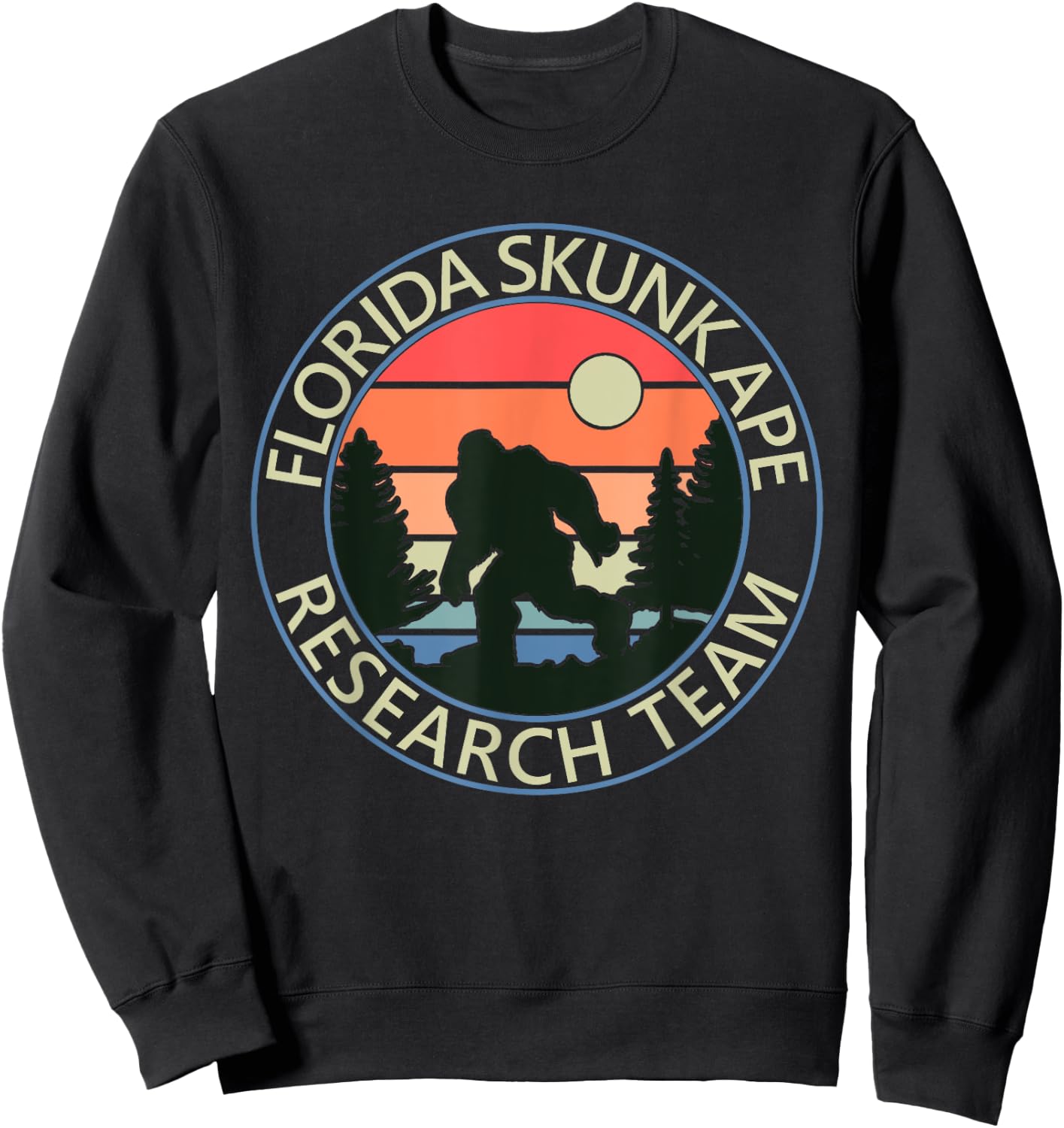 Florida Skunk Ape Research Team Fun Camping Hiking Outdoors Sweatshirt - Sweatshirt | Black