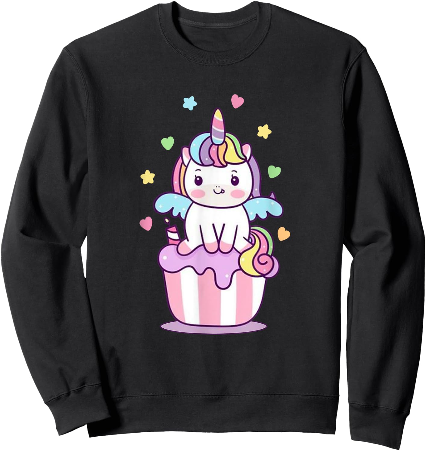 Funny Unicorn T Shirt Boys Girls Kids Rainbow Gifts Sweatshirt - Sweatshirt | Black