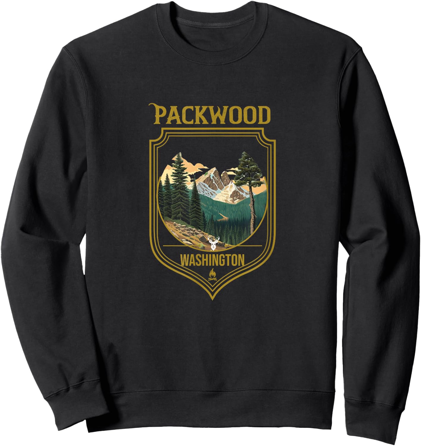 Packwood Souvenir Apparel - Packwood Hiking Sweatshirt - Sweatshirt | Black