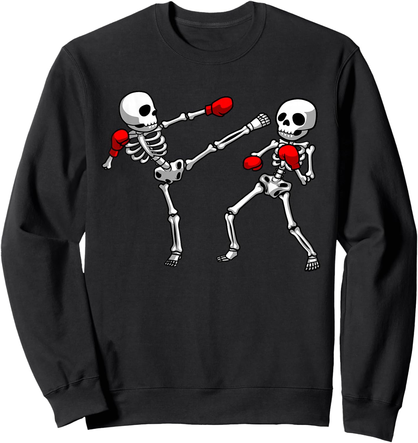 Cool Kickboxing Design Women Kickboxer Boxing Sweatshirt - Sweatshirt | Black