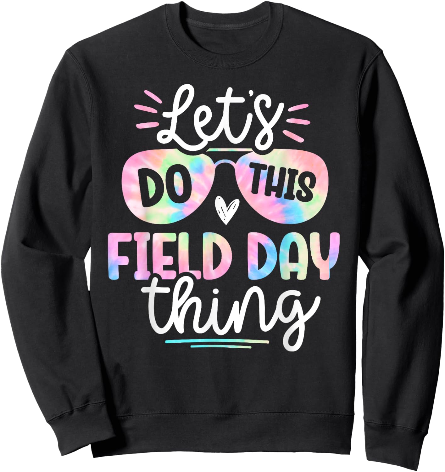 School Field Day Tie Dye Field Day teachers Kids Sweatshirt - Sweatshirt | Black