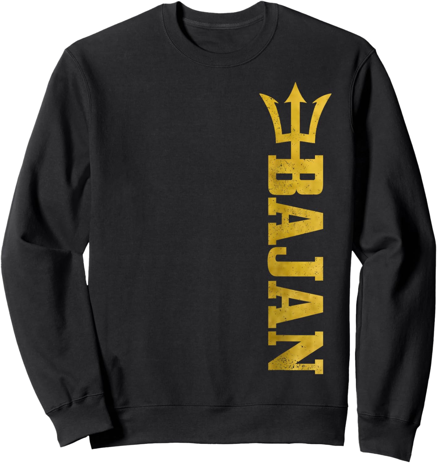 Bajan Barbados Flag Pride Vintage Men Women Sweatshirt - Sweatshirt | Black