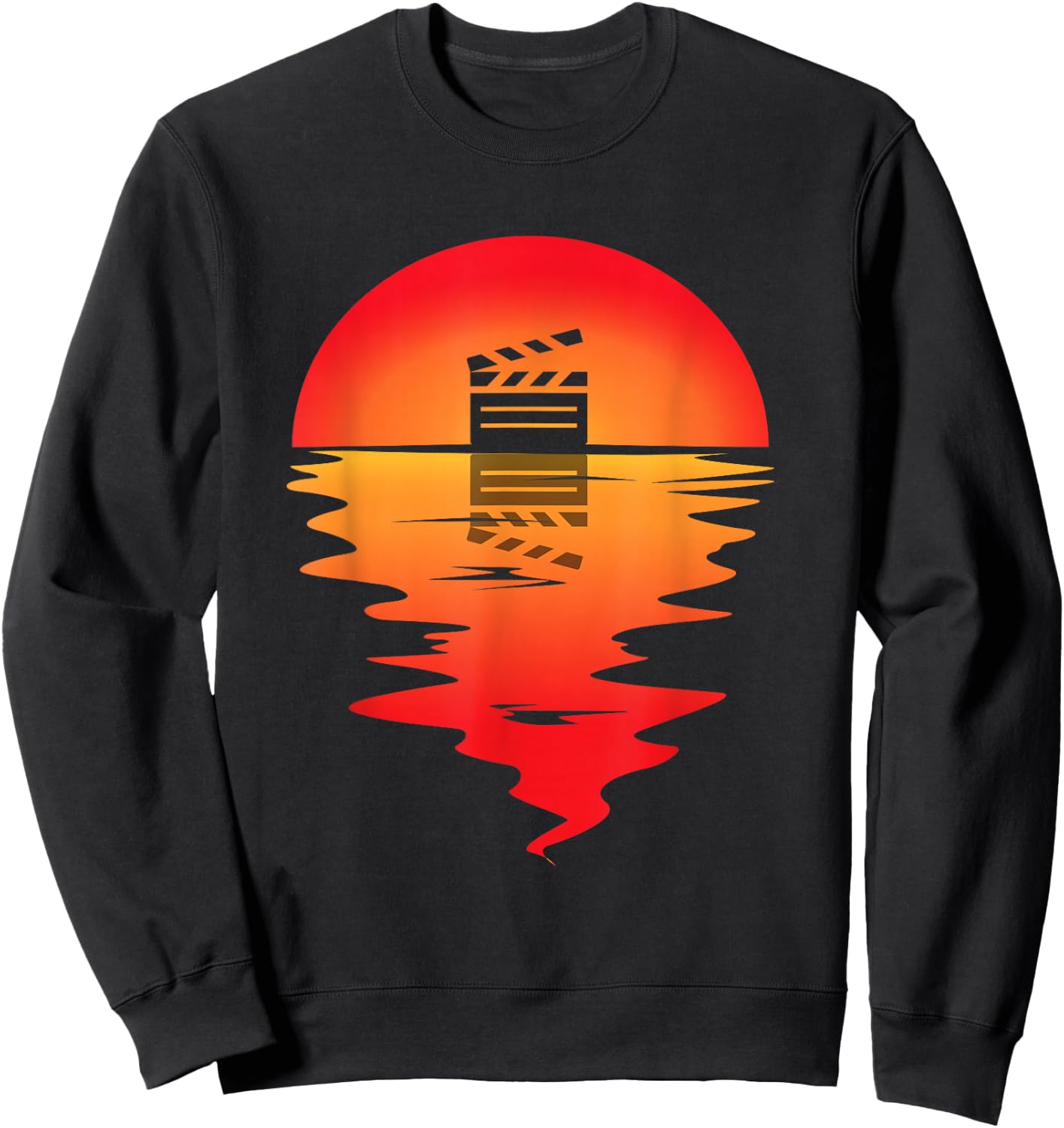 Filmmaker Sunset Clapboard Filmmaking Cinematographer Sweatshirt - Sweatshirt | Black