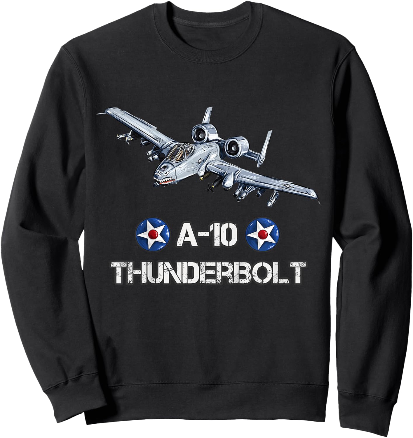 A-10 Warthog Military Aviation A-10 Thunderbolt Sweatshirt - Sweatshirt | Black
