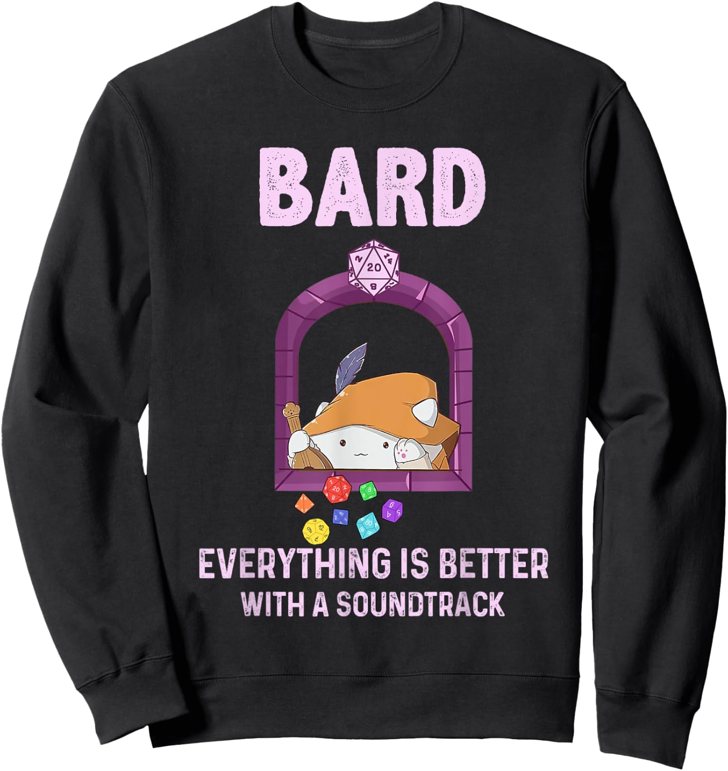 Bard Everything Is Better With A Soundtrack Sweatshirt - Sweatshirt | Black