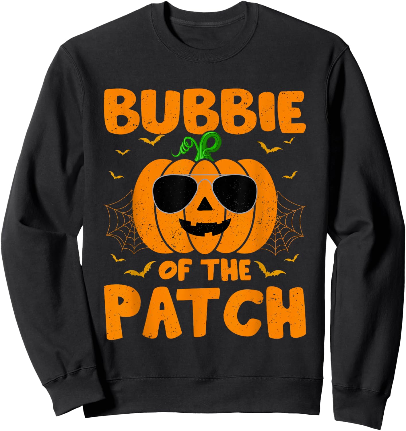 Pumpkin Bubbie Of The Patch Family Group Costume Halloween Sweatshirt - Sweatshirt | Black