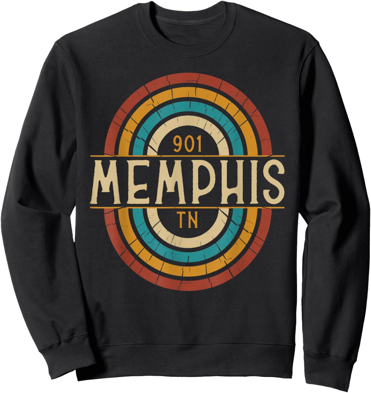 Retro Memphis Area Code 901 Residents State Tennessee Sweatshirt - Sweatshirt | Black