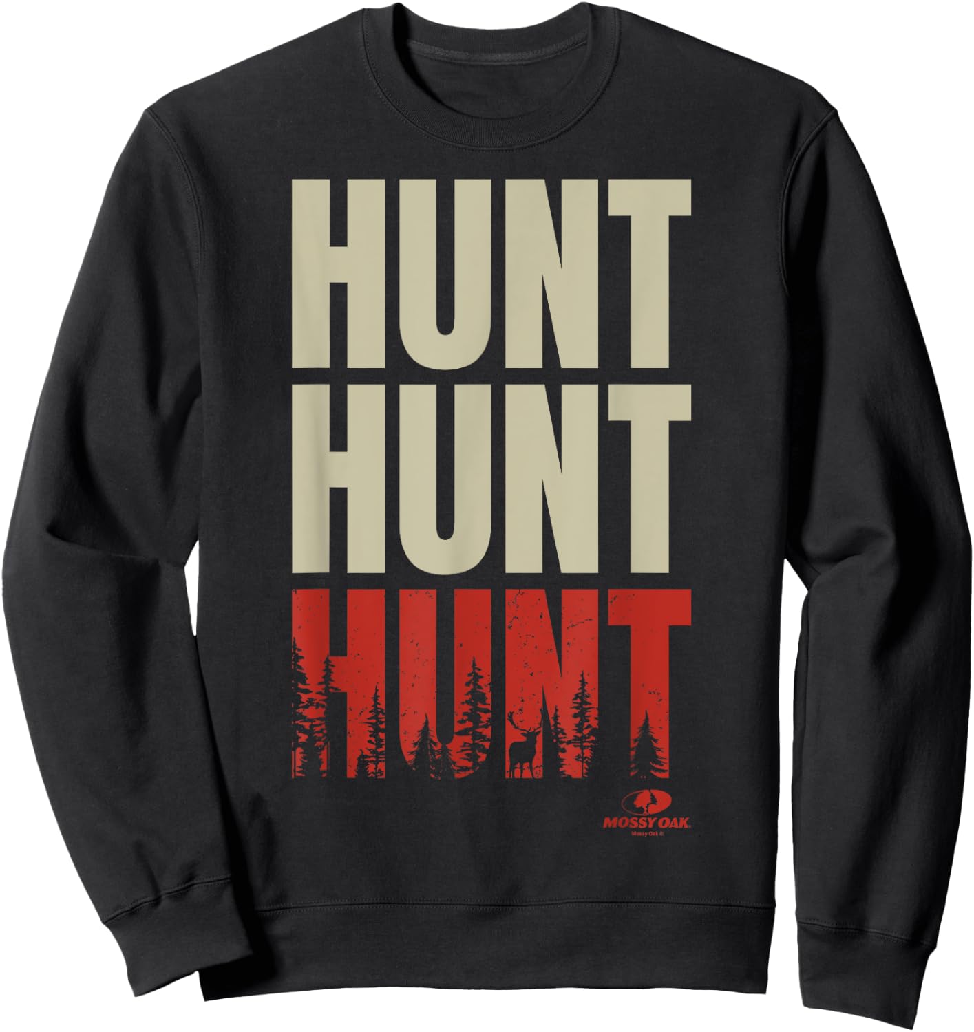 Mossy Oak Hunt Hunt Hunt Forest Fill Logo Sweatshirt - Sweatshirt | Black