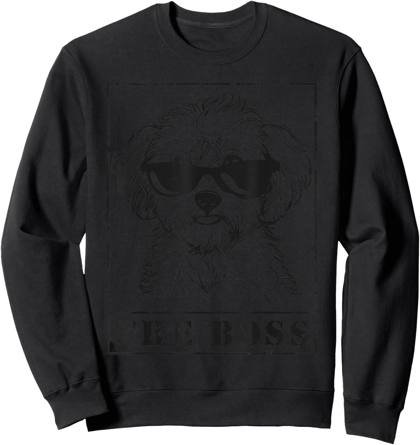 The Funny Yorkiepoo Boss Mom Dad Dog Lover Sweatshirt - Sweatshirt | Black