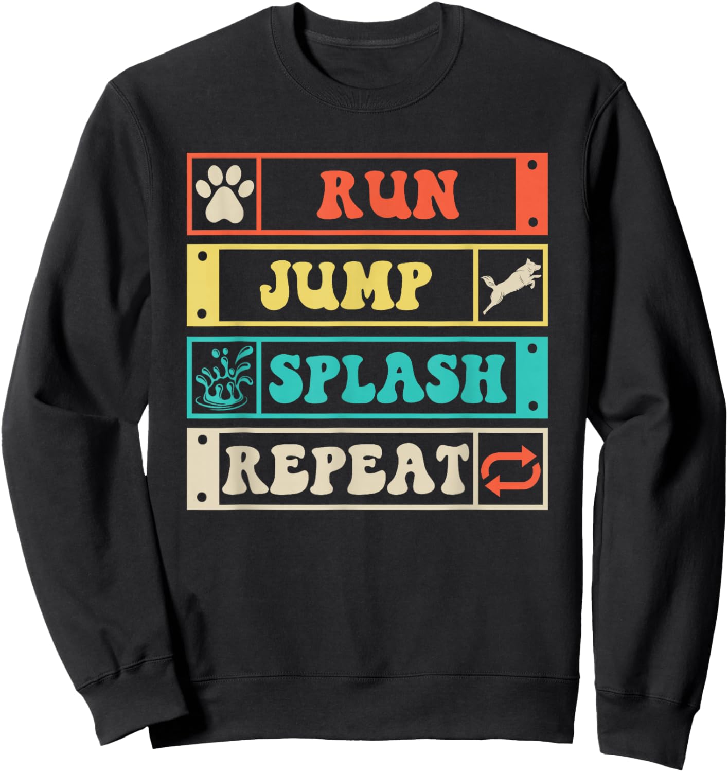 Dog Dock Jumping Dock Diving Dogs Sweatshirt - Sweatshirt | Black