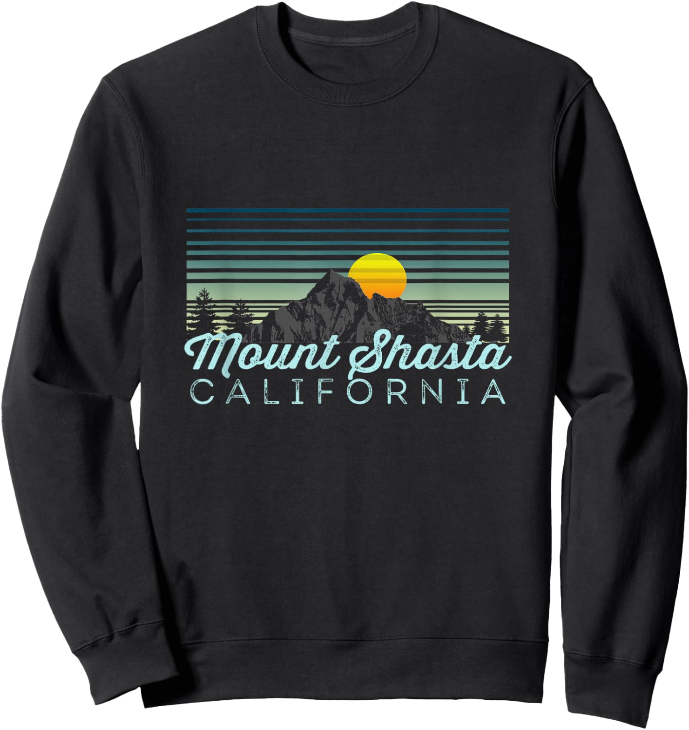 Mount Shasta Retro Clothes & Gear - Mount Shasta Souvenir Sweatshirt - Sweatshirt | Black