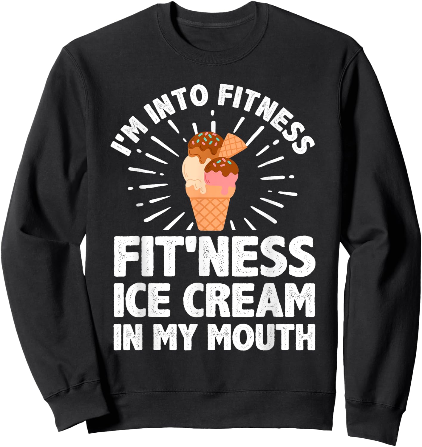 Cool Ice Cream Women Ice Cream Cone Lover Dessert Sweatshirt - Sweatshirt | Black