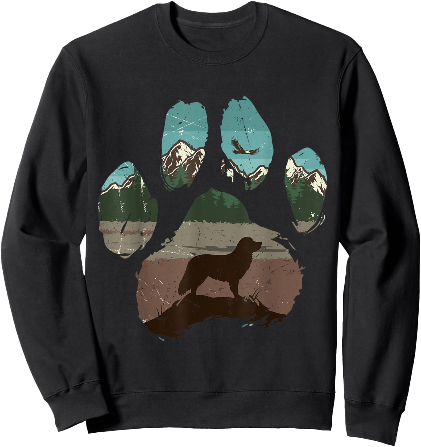 Nova Scotia Duck Tolling Retriever Toller Paw Mom Dad Dog Lo Sweatshirt - Sweatshirt | Black