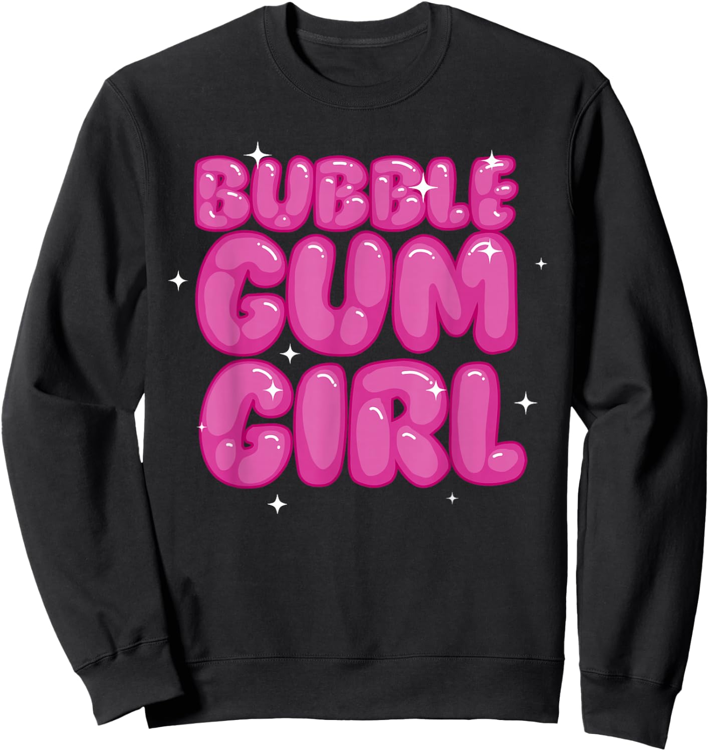 Cute Bubblegum for Girls Kids Bubble Gum Candy Lover Sweatshirt - Sweatshirt | Black