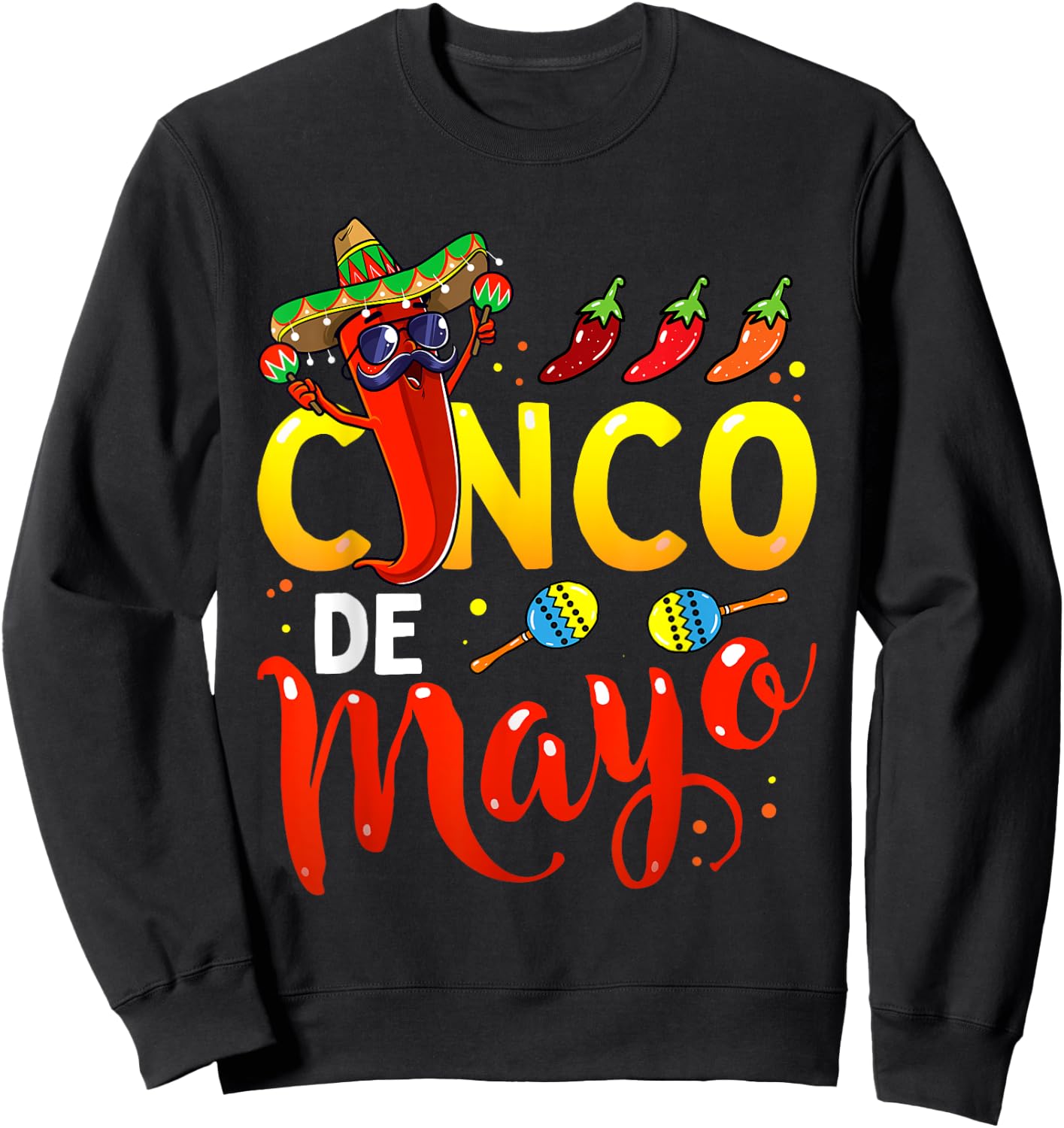 Cinco De Mayo for Kids Mexican Fiesta 5 De Mayo Sweatshirt - Sweatshirt | Black