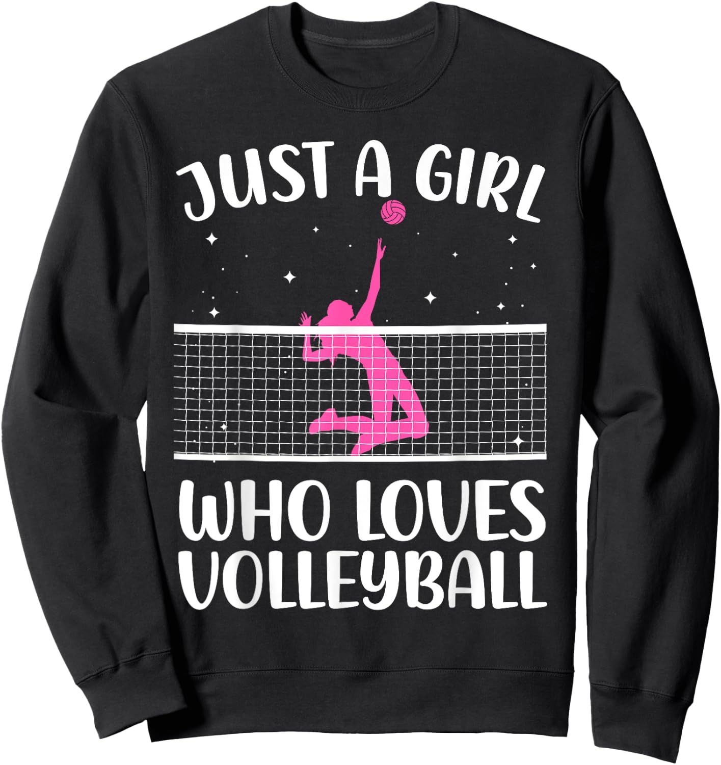 Cute Volleyball Player for Teen Girls Women Libero Coach Sweatshirt - Sweatshirt | Black