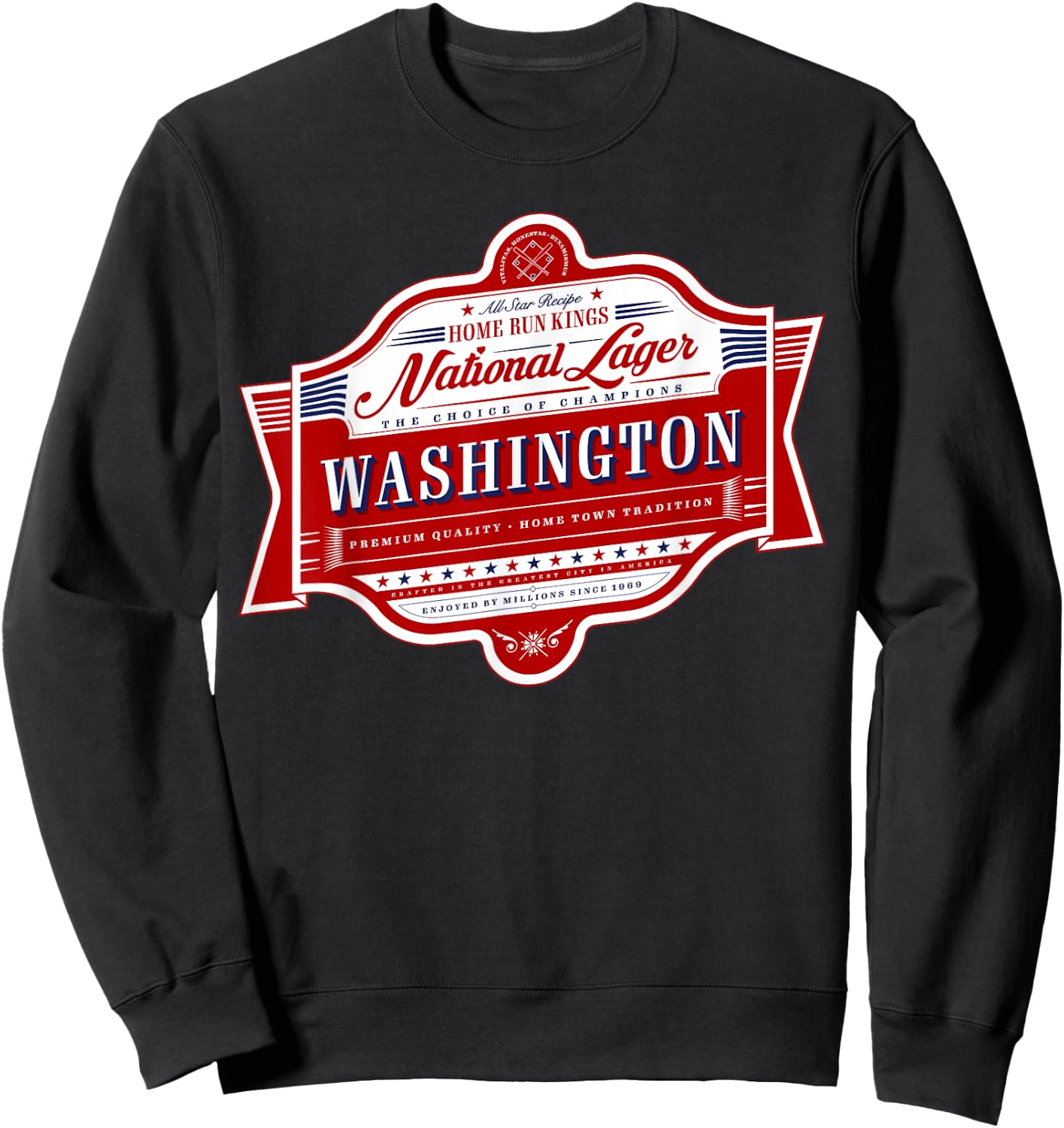 Classic Washington D.C. Beer Label - D.C. Pride Sweatshirt - Sweatshirt | Black
