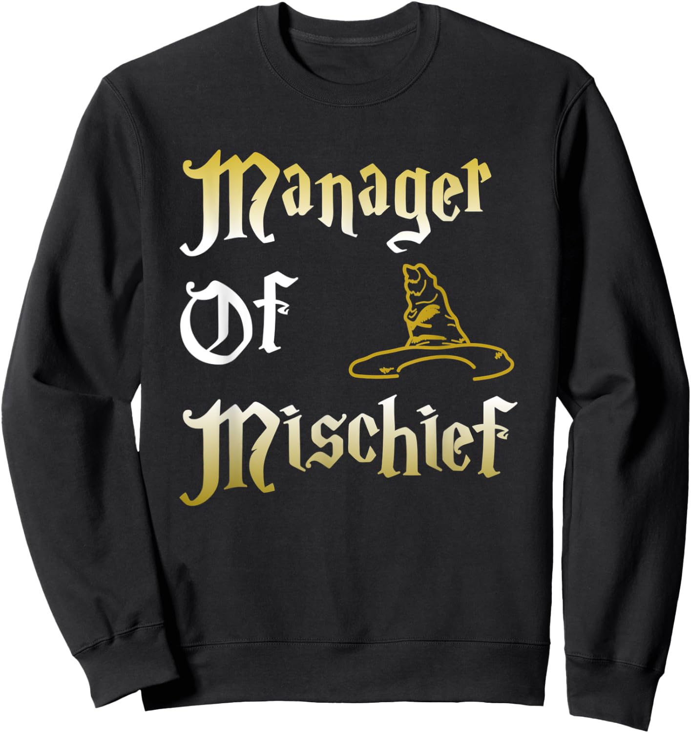 Manager Of Mischief Magical MOM Mischief Manager Mothers Day Sweatshirt - Sweatshirt | Black
