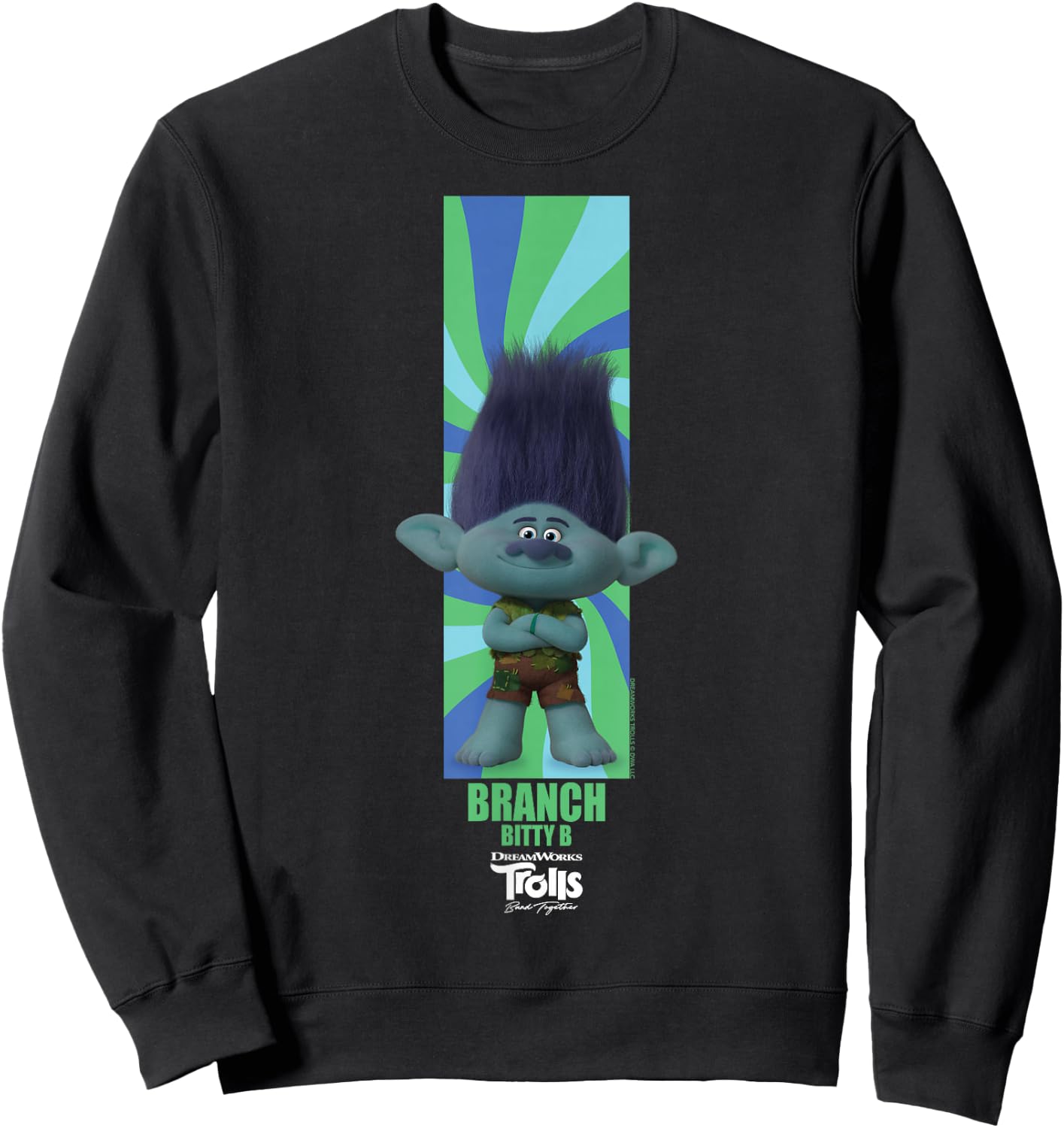 DreamWorks Trolls Band Together BroZone Branch Sweatshirt - Sweatshirt | Black