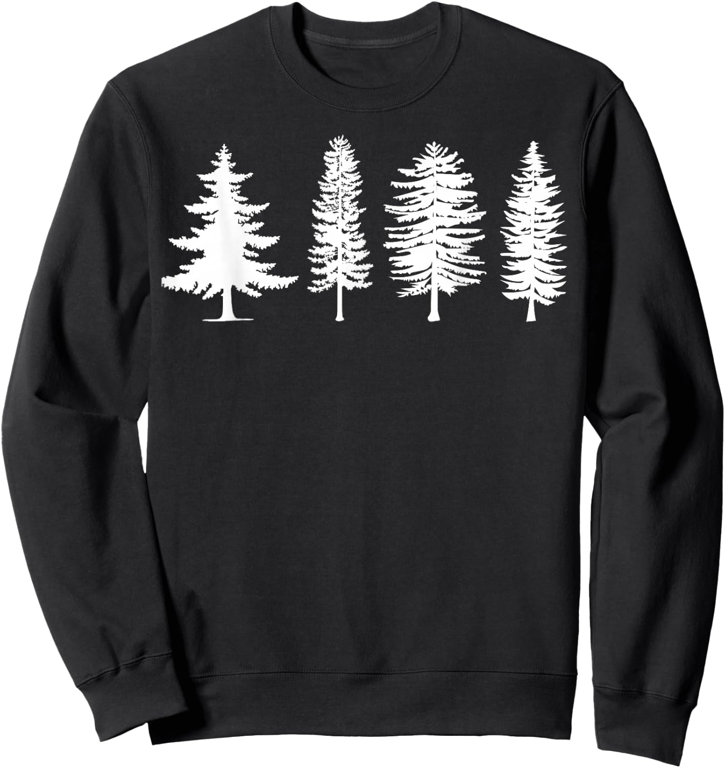 Pine Trees, Evergreen Trees, Nature Lover, Camping, Hiking Sweatshirt - Sweatshirt | Black
