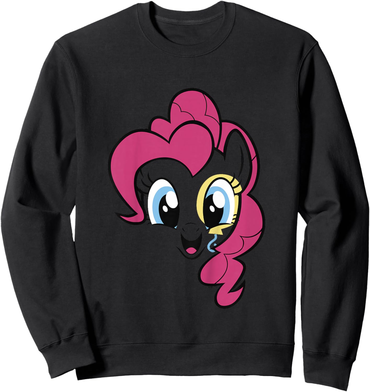Kids My Little Pony: Friendship Is Magic Pinkie Pie Big Face Sweatshirt - Sweatshirt | Black
