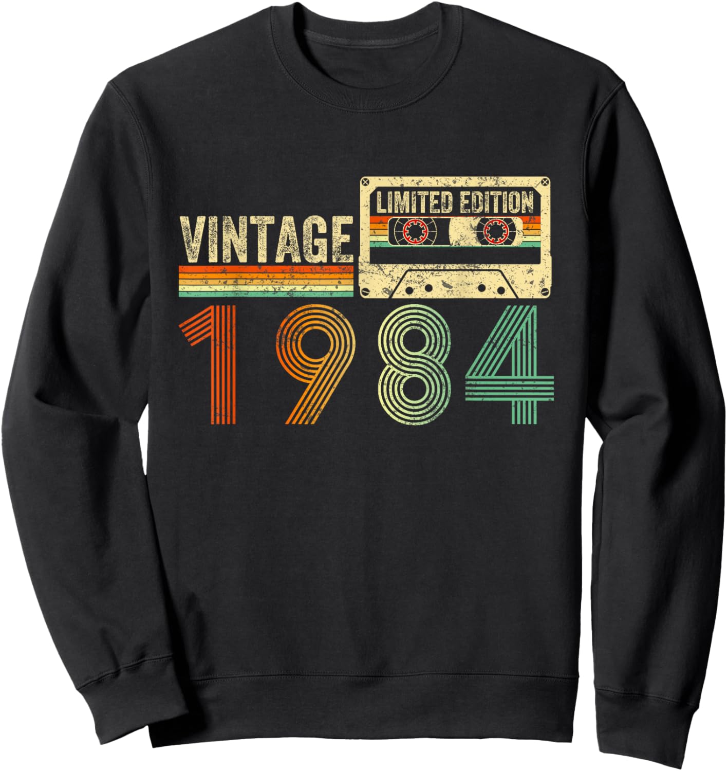 40 Year Old Gifts Vintage 1984 40th Birthday Cassette Tape Sweatshirt - Sweatshirt | Black
