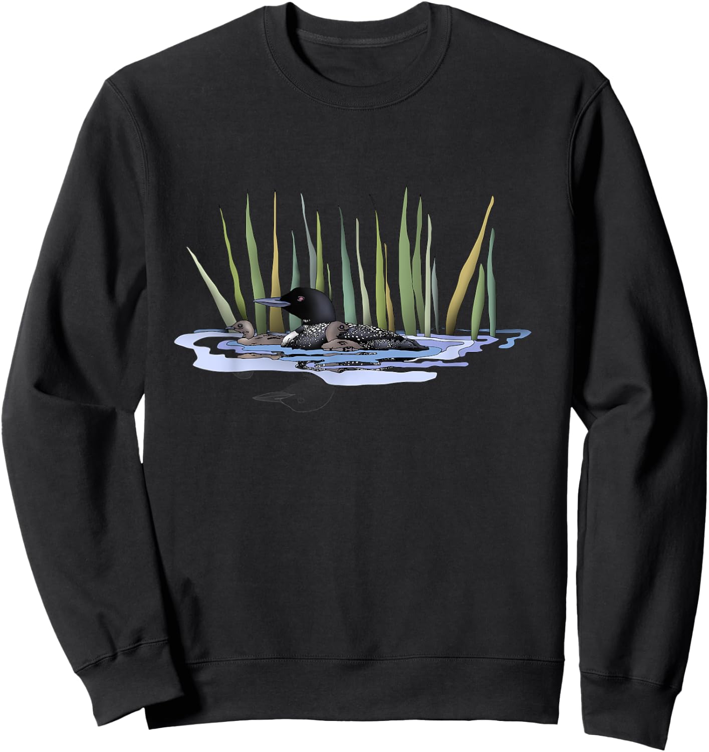 Three Happy Loons Sweatshirt - Sweatshirt | Black