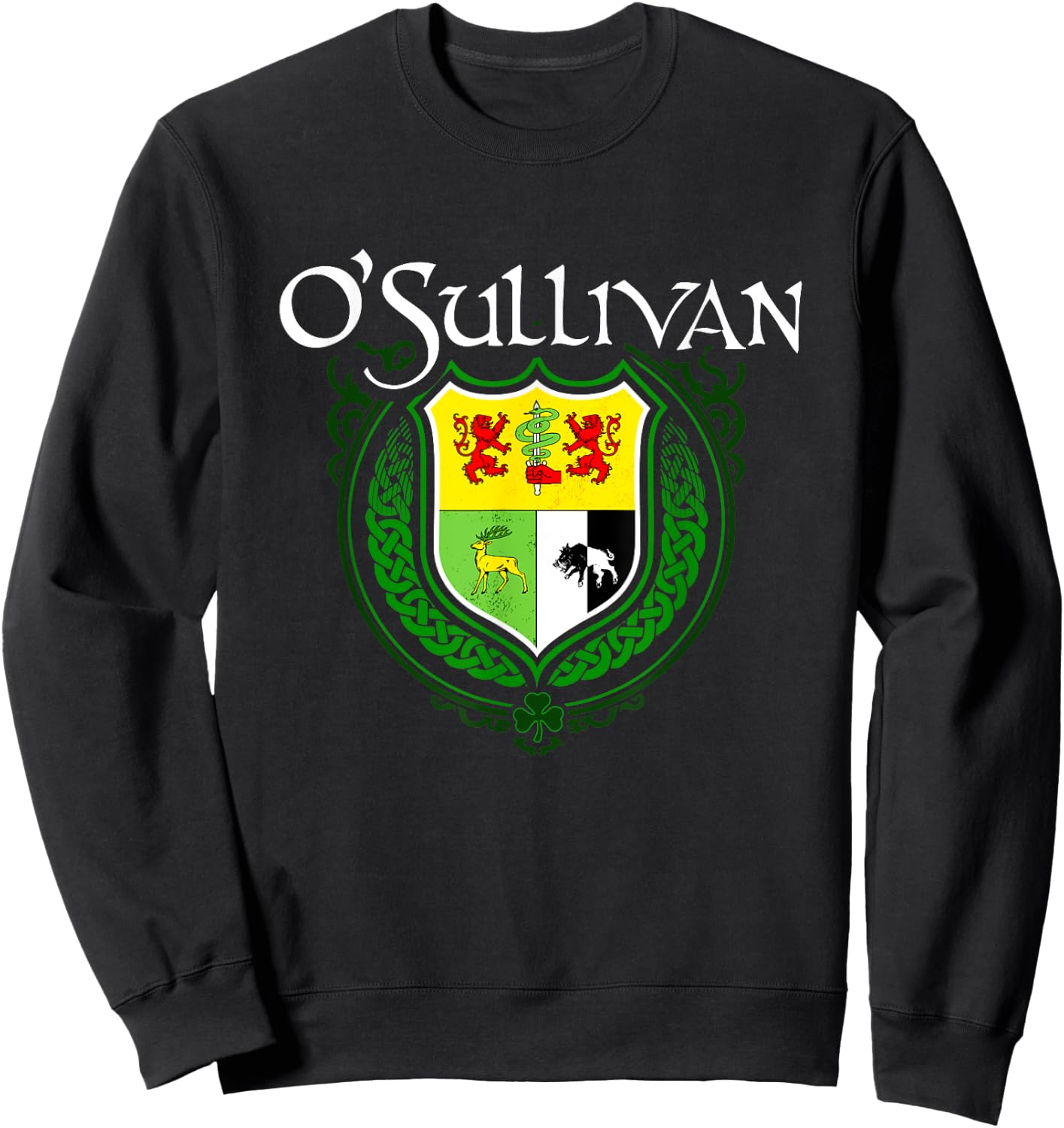 O'Sullivan Surname Irish Clan Tartan Badge Ireland Sweatshirt - Sweatshirt | Black