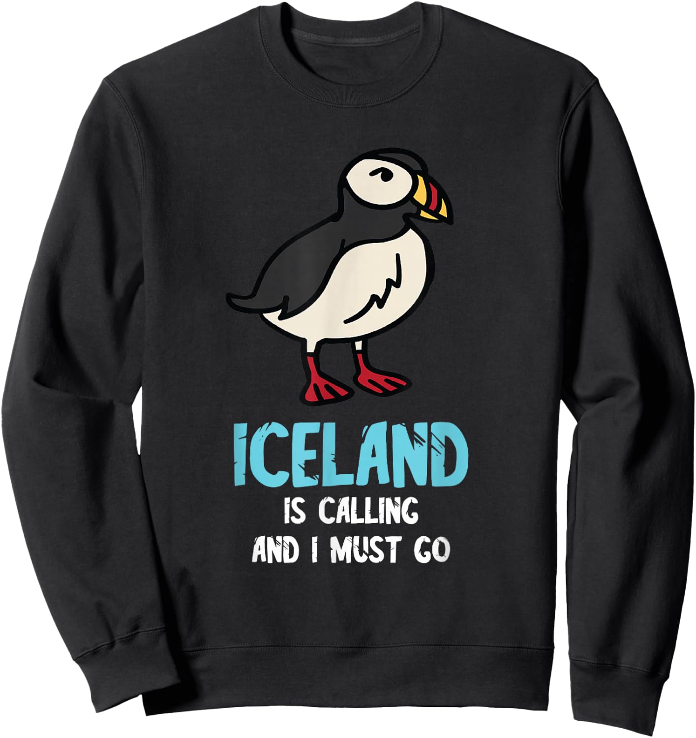 Puffin Bird Lover Iceland Is Calling Seabird Lover Puffin Sweatshirt - Sweatshirt | Black