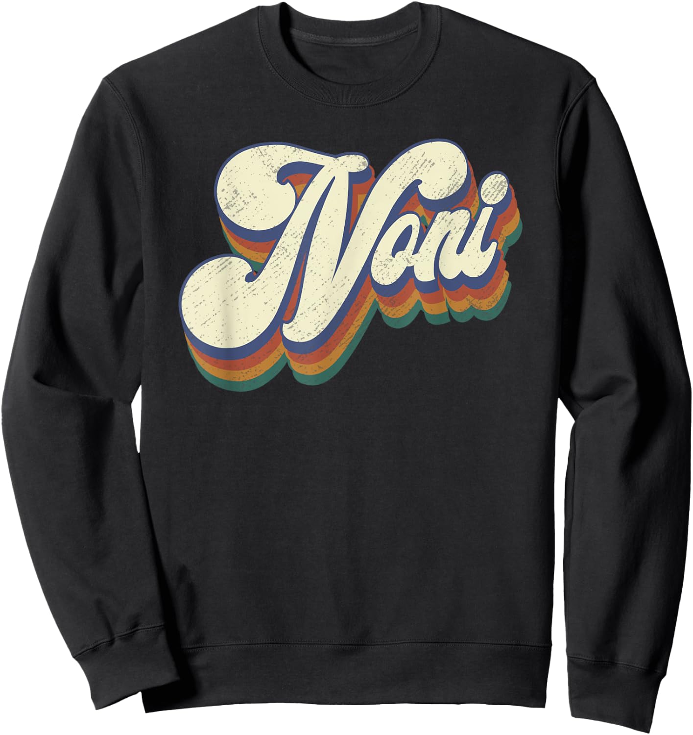 Noni Gifts For Grandma Retro Vintage Mother's Day Noni Sweatshirt - Sweatshirt | Black