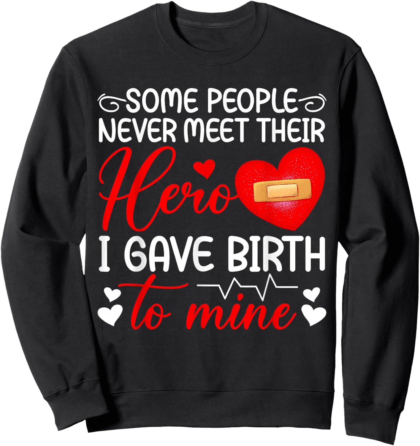 CHD Mom Of A CHD Warrior Mother Congenital Heart Disease Sweatshirt - Sweatshirt | Black