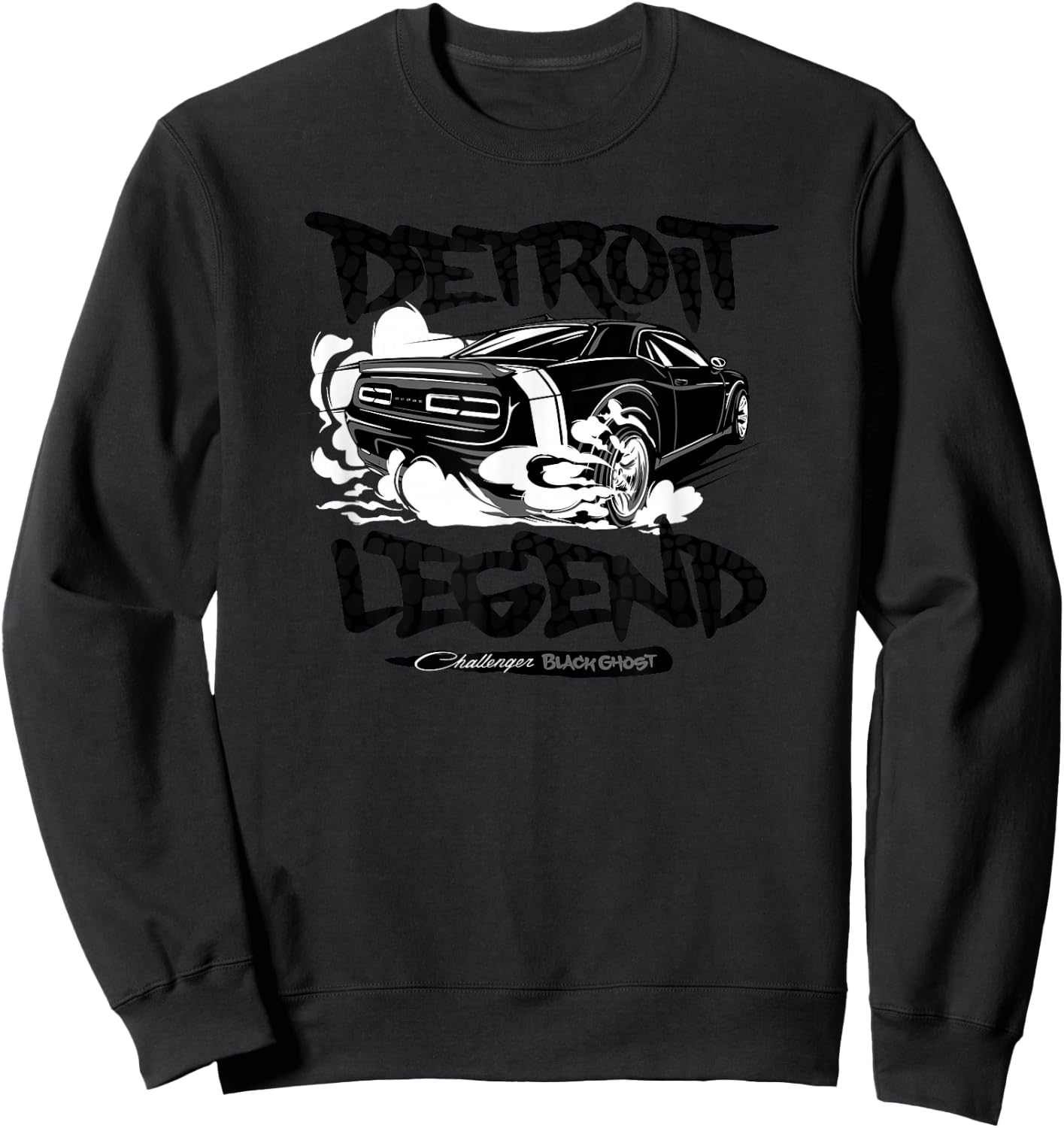 Dodge Challenger Black Ghost, Detroit Legend Sweatshirt - Sweatshirt | Black