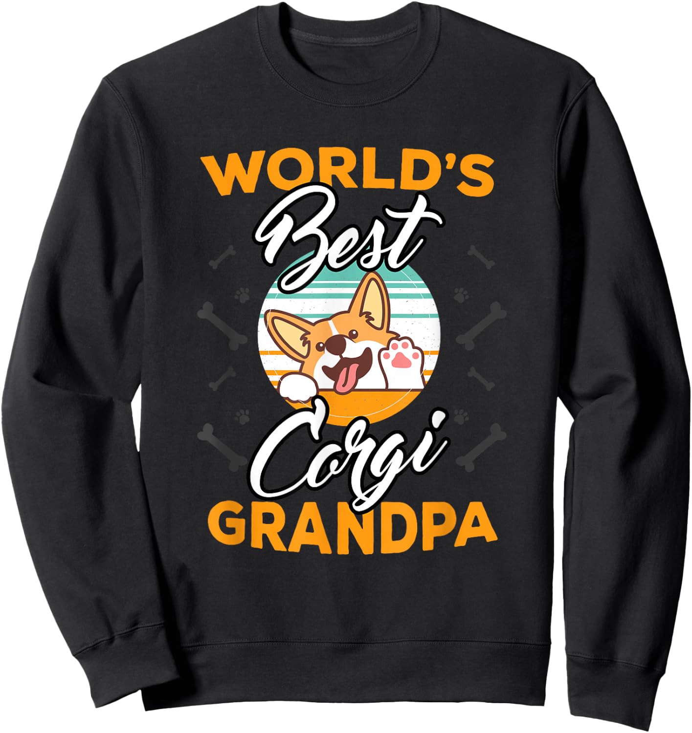 World's best corgi grandpa Sweatshirt - Sweatshirt | Black