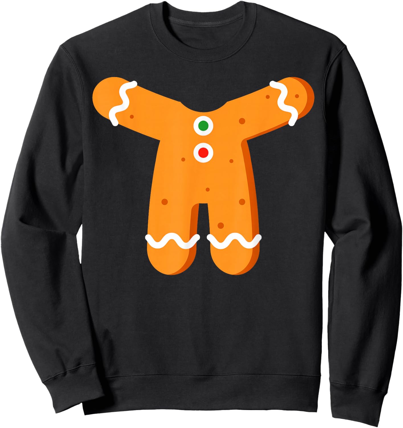 Gingerbread Men Boys Body Costume Halloween or Christmas Sweatshirt - Sweatshirt | Black