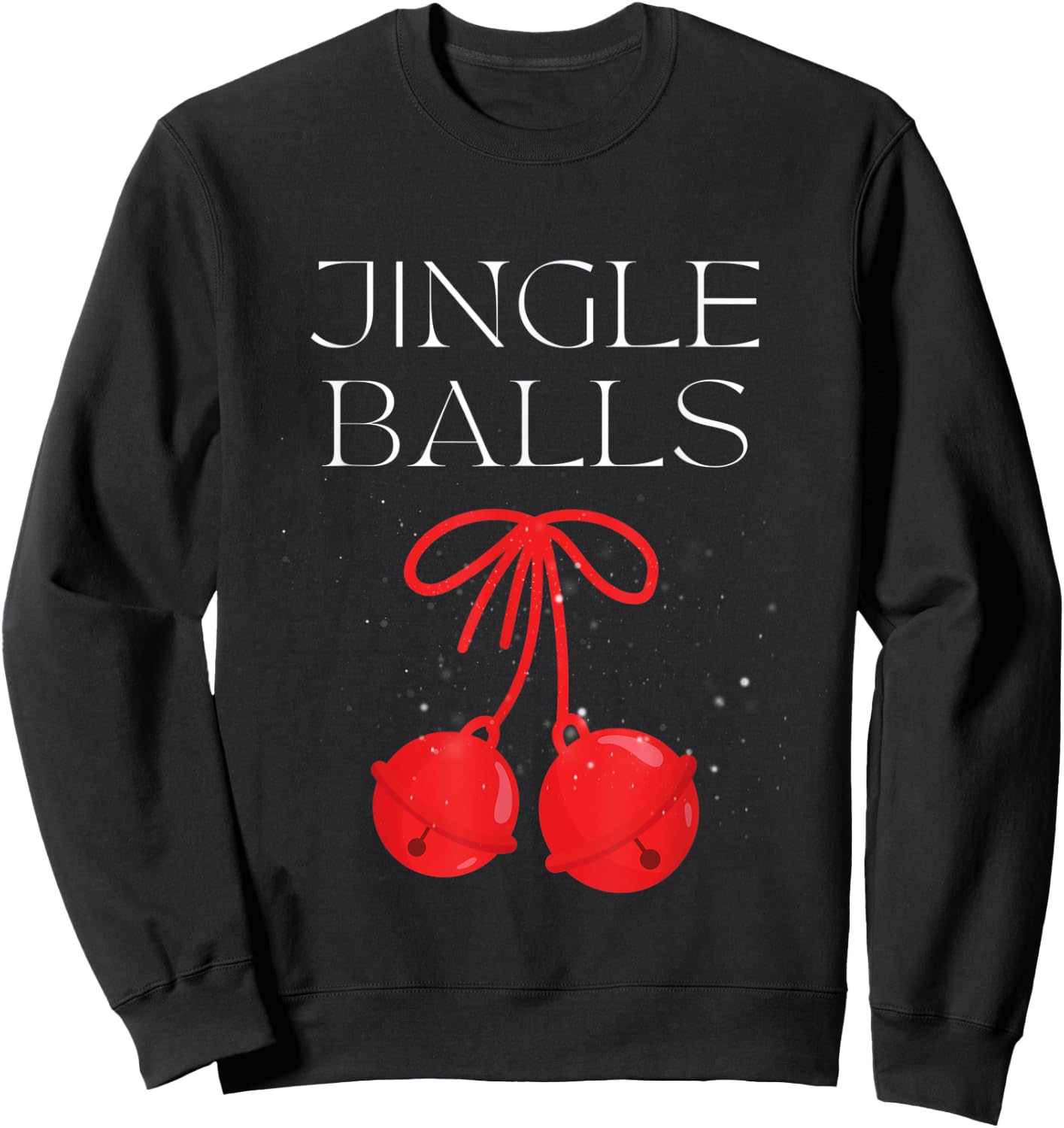 Jingle Balls And Twinkle Tits Matching Christmas Couple Sweatshirt - Sweatshirt | Black