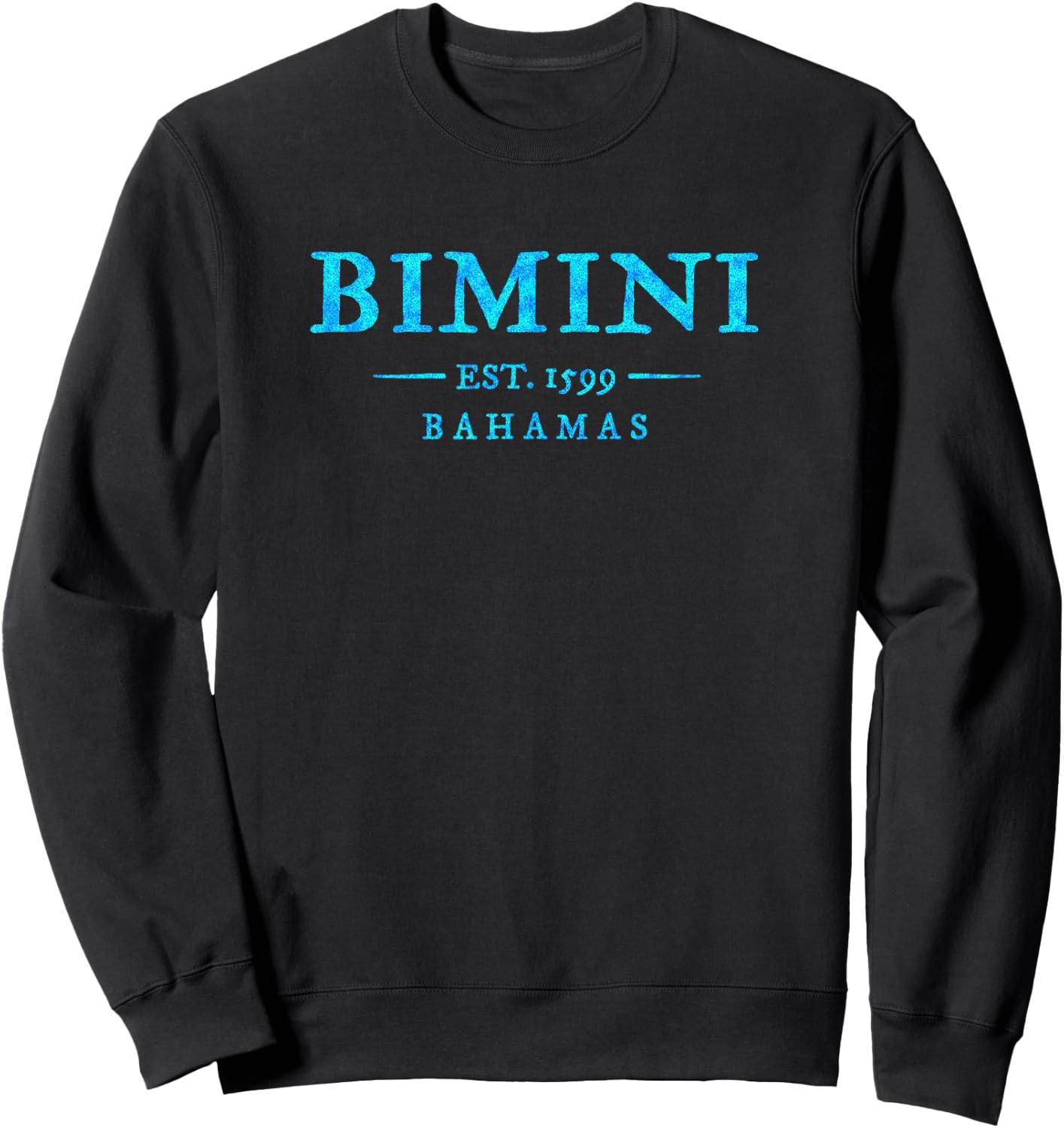 Bimini Bahamas Colorful Throwback Souvenir Sweatshirt - Sweatshirt | Black