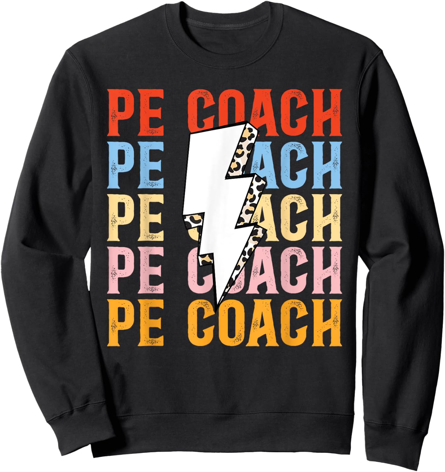 PE Teacher Vintage retro Physical Education Teacher Men Women Sweatshirt - Sweatshirt | Black